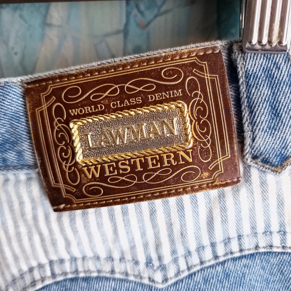 HP Vintage HighRise Denim Shorts LightWash Western - Picture 12 of 15